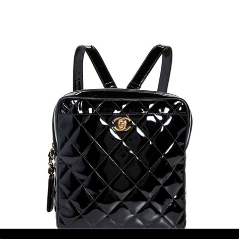 chanel patent leather bag care|Chanel patent leather backpack.